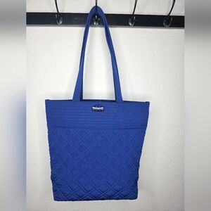 Vera Bradley Royal Blue Quilted Tote with Bow Accent